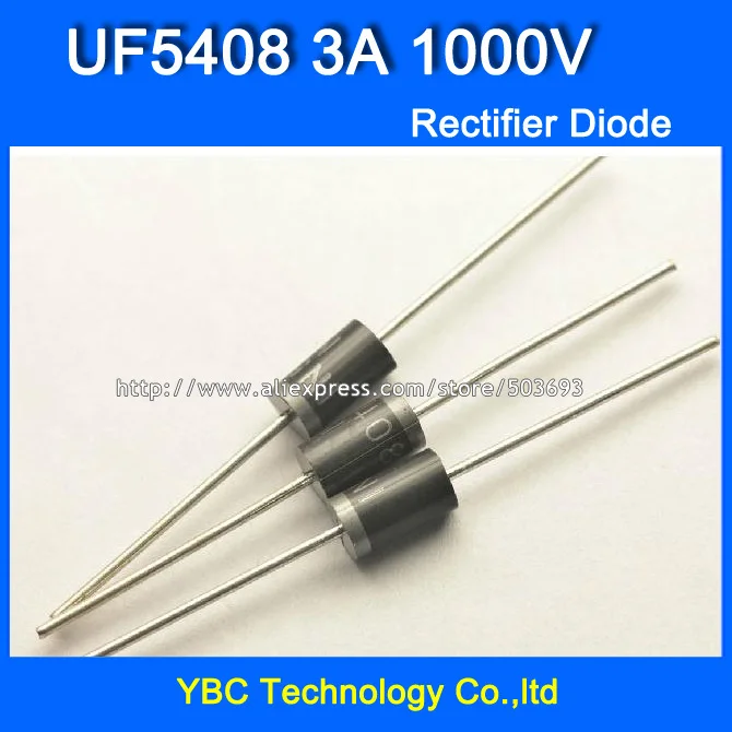 

100pcs/lot UF5408 3A/1000V Super Fast Recovery Rectifier Diode