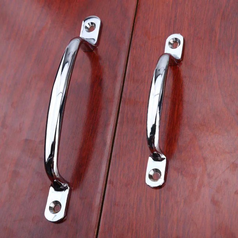 Современная простая яркая хромированная разворачивающаяся ручка для шкафа с