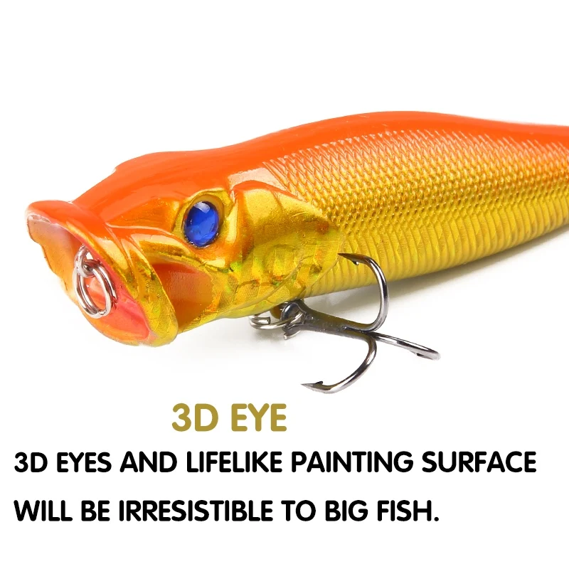 SEAPESCA Поппер рыболовная приманка 9 см 13 г плавающая твердая 3D Глаза рыболовные
