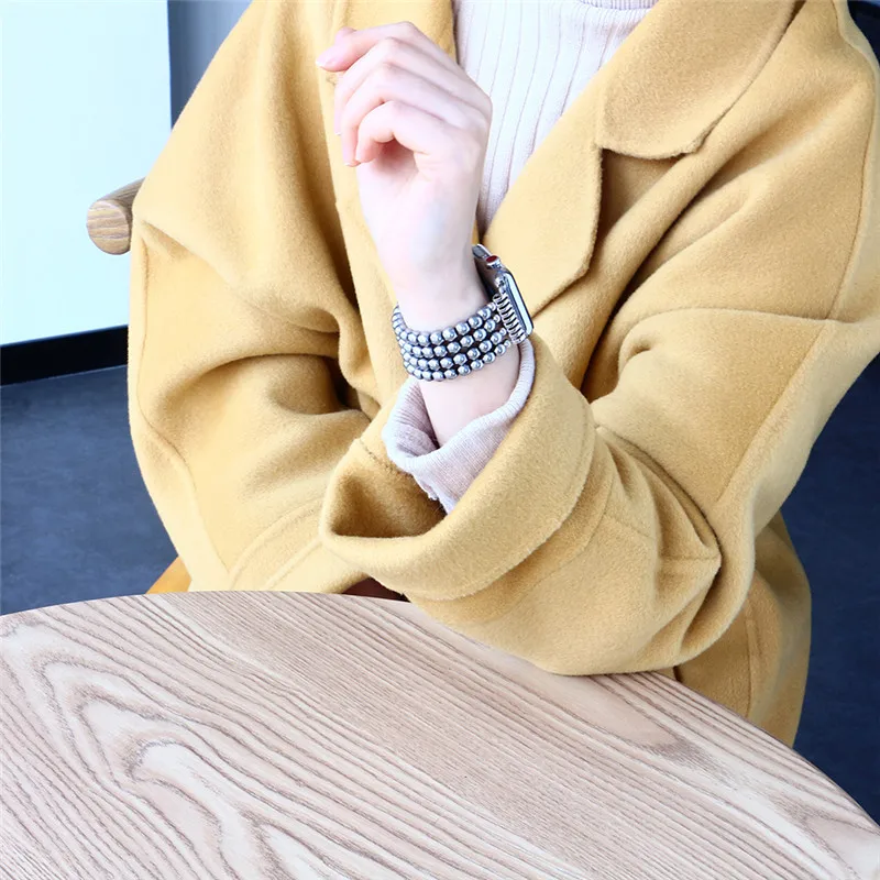 Lureen совместим с iWatch Band 38/40/42/44 мм, унисекс Мода ручной работы эластичный браслет ремешок, для iWatch серии 4/3/2/1