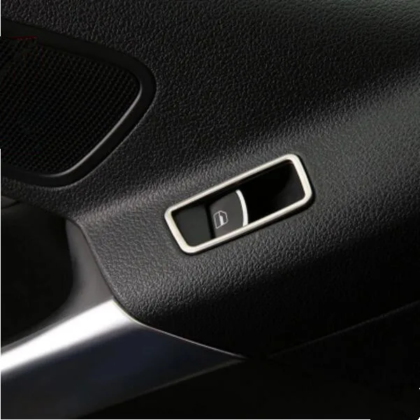 Стайлинг автомобиля стеклоподъемник из нержавеющей стали декоративная рамка с