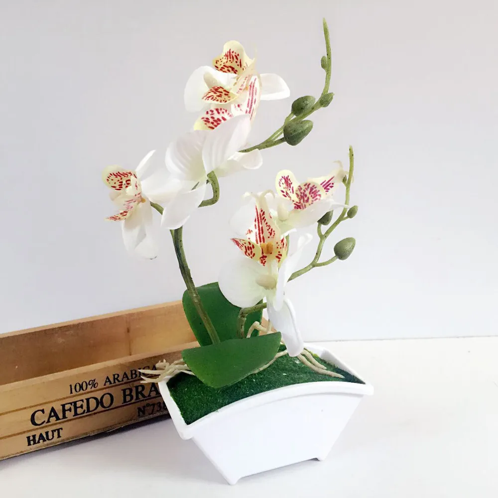 Двойная вилка ветка Бабочка Орхидея завод бонсай креативные искусственные цветы