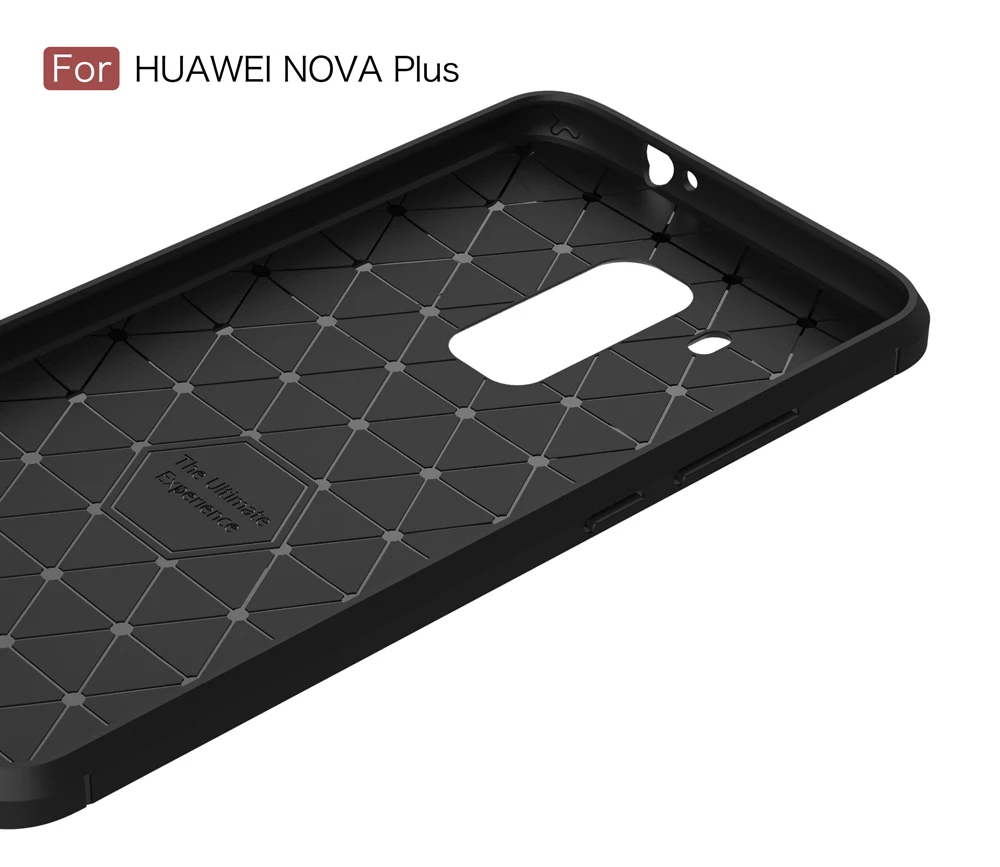 Для Huawei Nova Plus Телефон Случаях Роскошные Матовый Углеродного Волокна Case Обложка