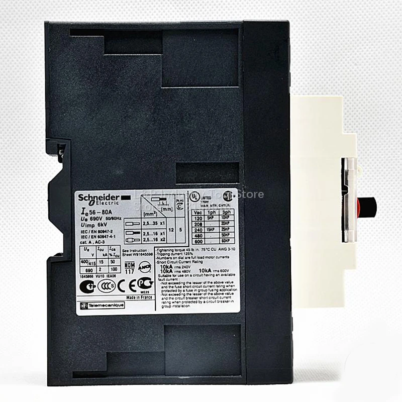 Новый оригинальный Франция Schneider GV3 ME80 двигатель выключатель защиты GV3ME80 56 80A 3P тип