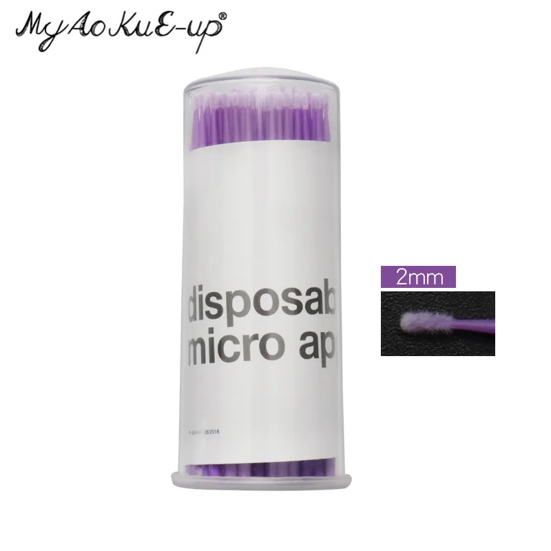 100 набор кистей для макияжа, щетка для ресниц Microbrush мини кисти расширение одноразовые карандаше-аппликаторе Аппликаторы тушь для ресниц кисти инструменты