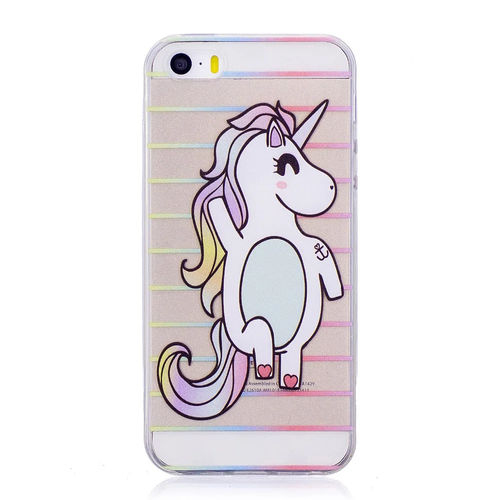 12 рисунков чехол для Apple iphone SE IPHONE 5 5G 5S I5 мягкий силиконовый из ТПУ милый стиль
