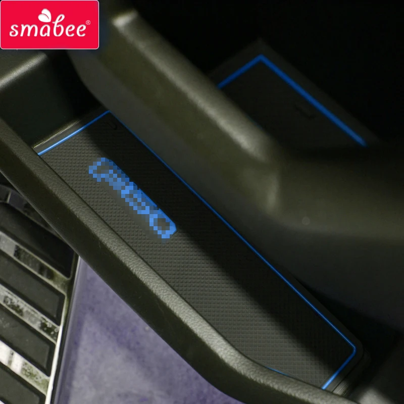 smabee Gate Slot Mats For FORD F150 RAPTOR 2015 2016 XLT LARIAT LIMITED PLATINUM BLACK Accessories Non-Slip Pad Door Groove Mat |