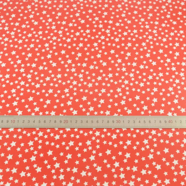 Booksew Dark Red Color Fat Quarter White Star Style Cotton Fabric Tida Tecido For Doll's DIY Sewing Crafts Home Textile Art Work|fat
