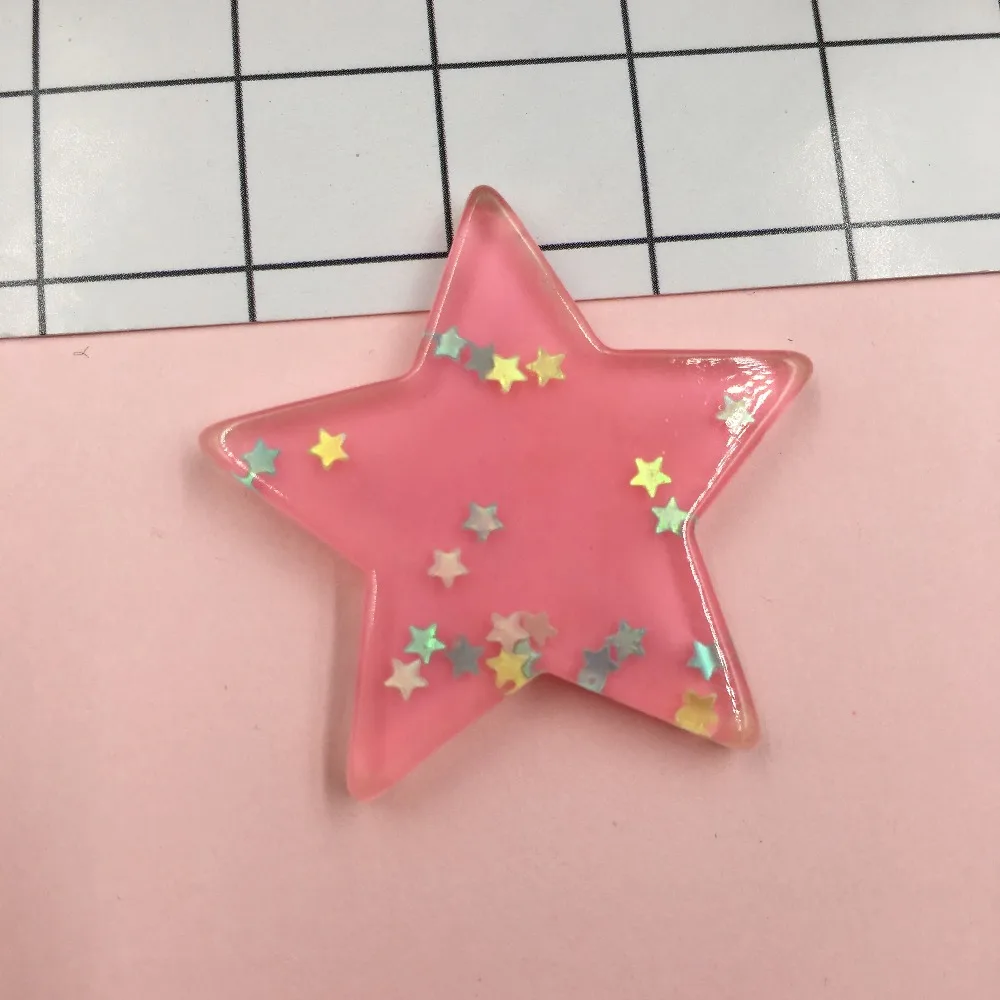 Очаровательные разноцветные кавайные пять звезд из смолы для рукоделия