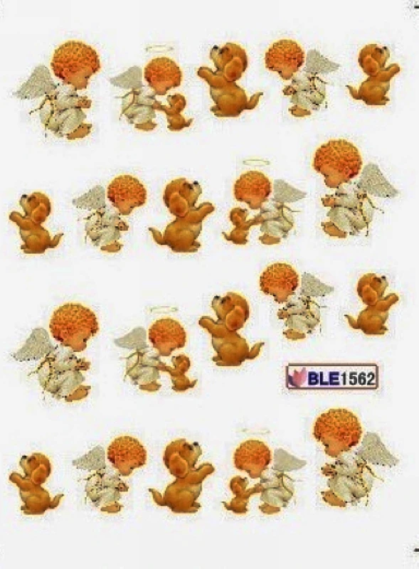 11 упак./лот переводка NAIL ART наклейки на ногти Цветок Ангел религия Бог сын BLE1555