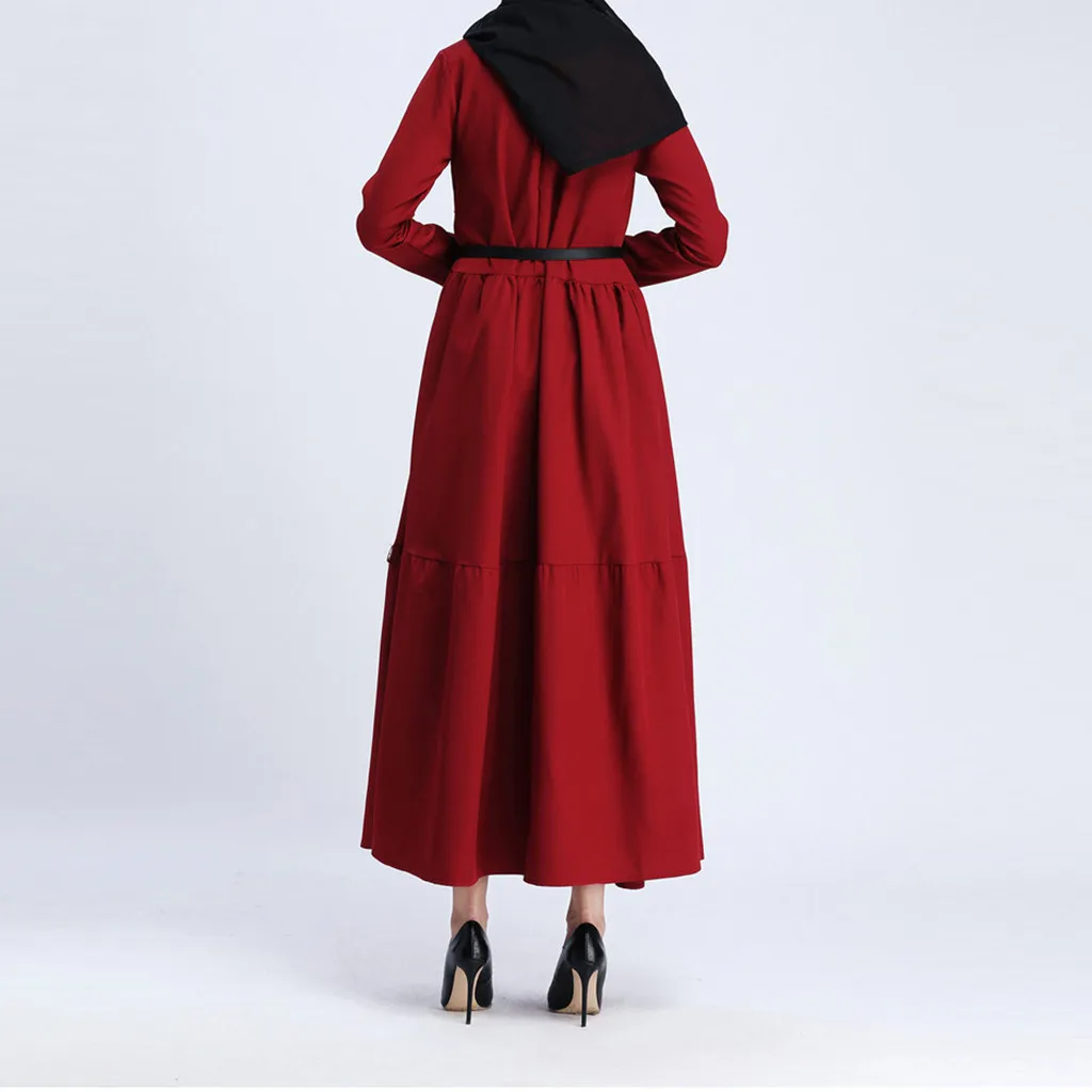 Новая модная мусульманская абайя Платье женское 2019 мусульманское Макси платье