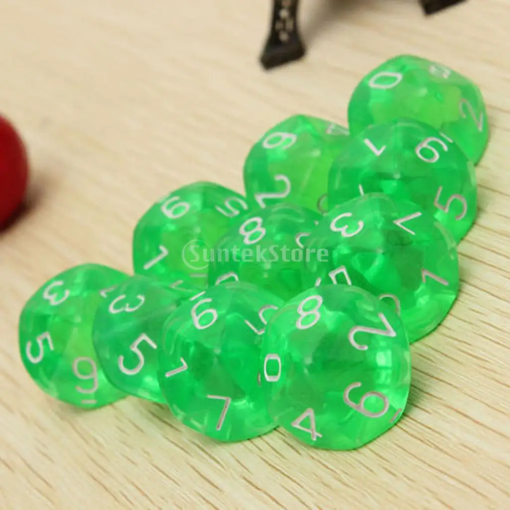 D10 Десять Кубиков для RPG Dungeons набор из 10 кубиков|ten sided dice|sided diced10 dice |