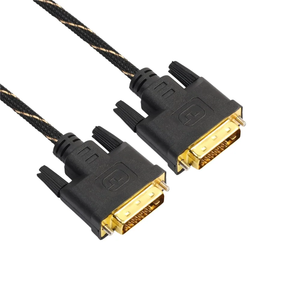 REXLIS ЖК-дисплей Цифровой Монитор DVI D к DVI-D Золото Мужской 24+ 1 Pin Dual Link ТВ кабель для TFT 0,5 м/1 м/1,8 м/3 m/5 m/10 m/15 m