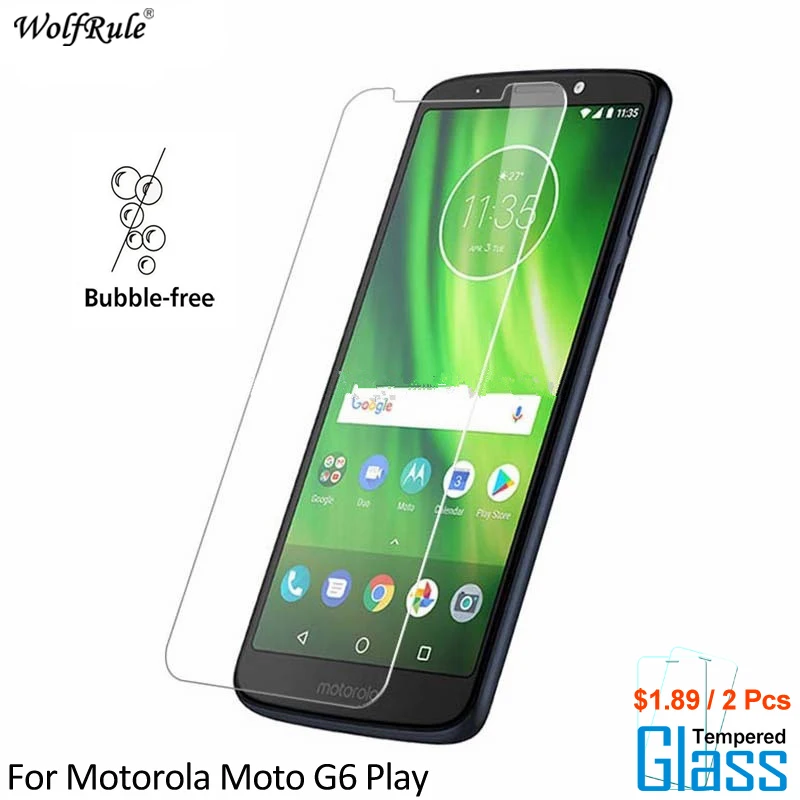 2 шт. Защитное стекло для Motorola Moto G6 Play закаленное стеклянная пленка телефона