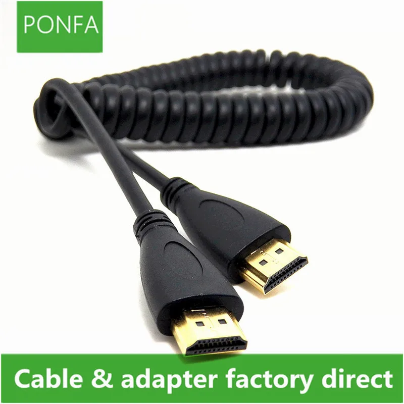 HDMI совместимый штекер и мини микро hdmi пружинный Кабель Женский адаптер кабель V1.4