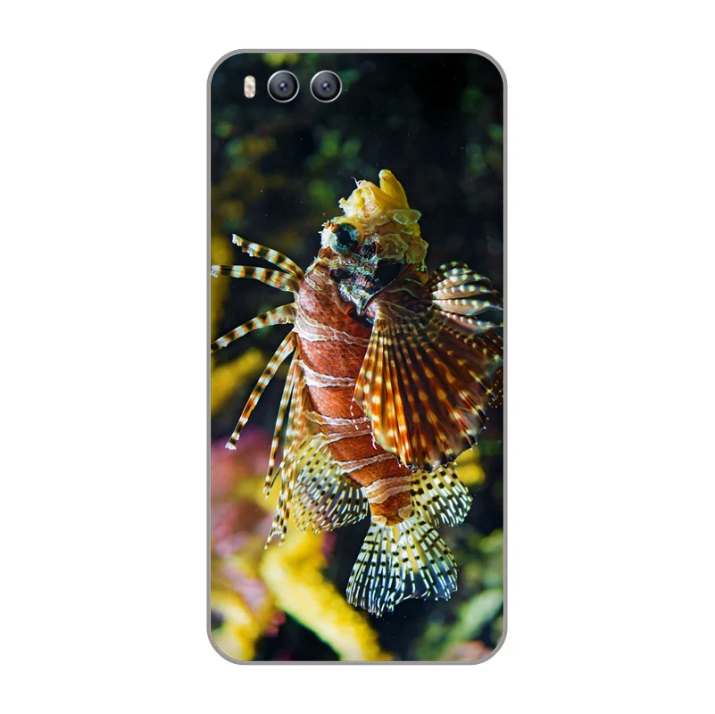 Lionfish blue red Tropical fish printed Soft TPU Silicone Case Cover for xiaomi 3 note3 4 4c 5s 5 6 redmi 4a 6a note note2 5a |