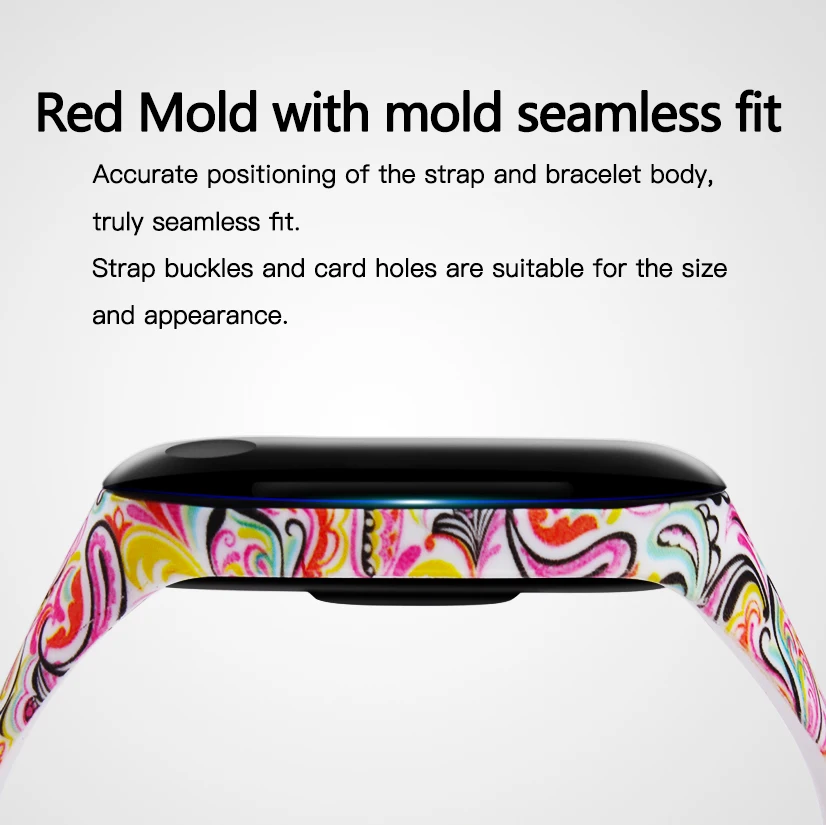 Сменные ремешки BOORUI для браслета miband 4 Xiaomi mi band 3 спортивный силиконовый браслет