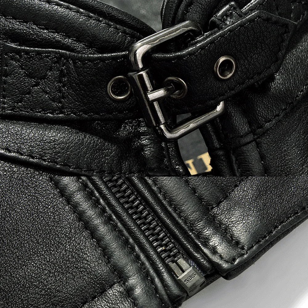 Мужская короткая куртка из натуральной овечьей кожи размеры до 4XL