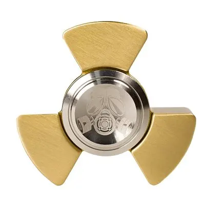 Ядерные боеголовки EDC ручной Спиннер палец Металлические Керамические подшипники для взрослых декомпрессионное сопротивление тревожные игрушки три-фиджет Спиннер - Цвет: Золотой