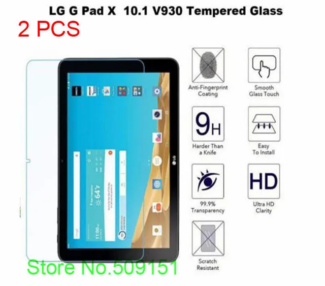 2 шт протектор экрана из закаленного стекла для LG G Pad 10 1/G X 1 V930 V935 V940N V940 Защитная
