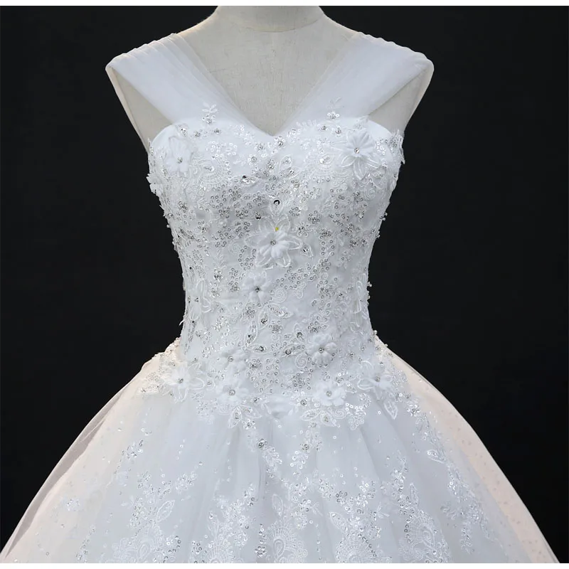 Женское свадебное платье Fansmile бальное на бретелях спагетти модель 2020|bridal dress|plus