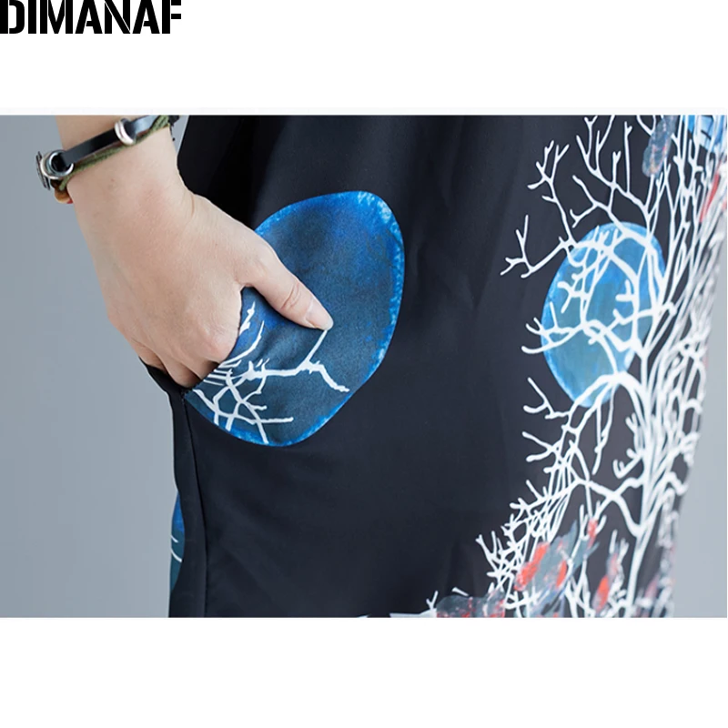 DIMANAF женское платье большого размера винтажные Большие размеры женские Vestidos