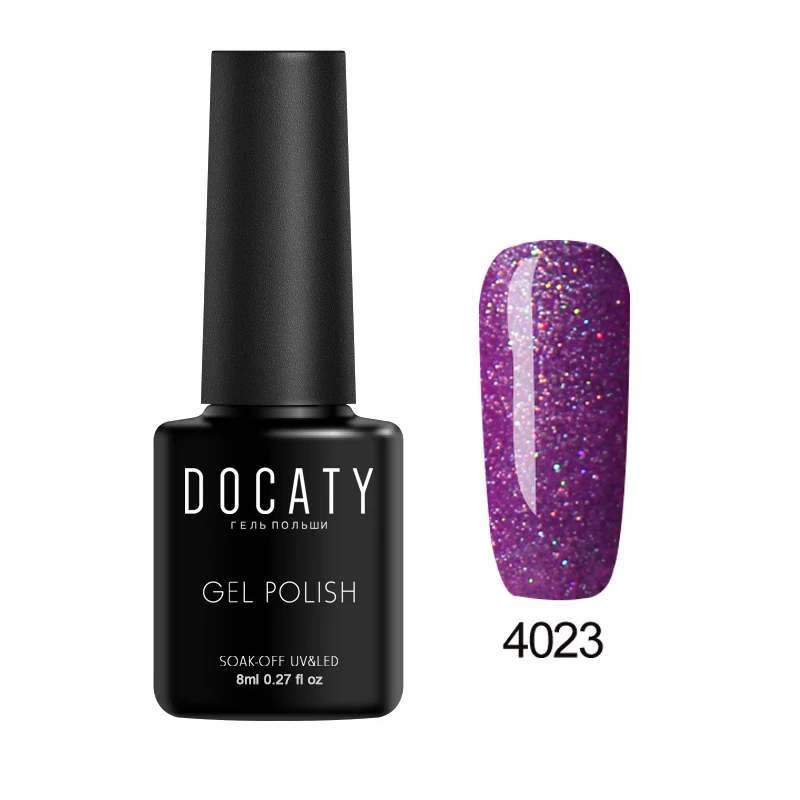 Docaty Радужный голографический неоновый УФ Гель лак полуперманентный гель Лаки