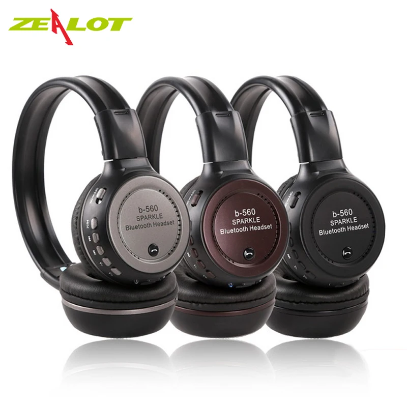 ZEALOT B560 Bluetooth наушники стерео гарнитура с басами микрофоном HD Hifi TF карты для Iphone