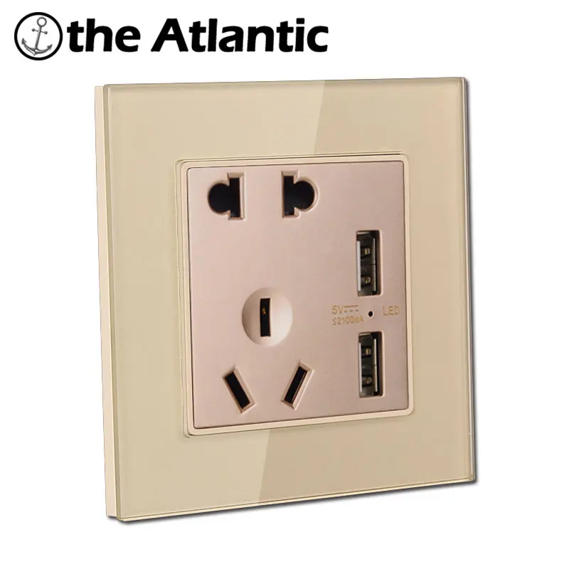 Atlantic 4 цвета 16a универсальный перешли 5 отверстий Шпильки Разъем Кристалл