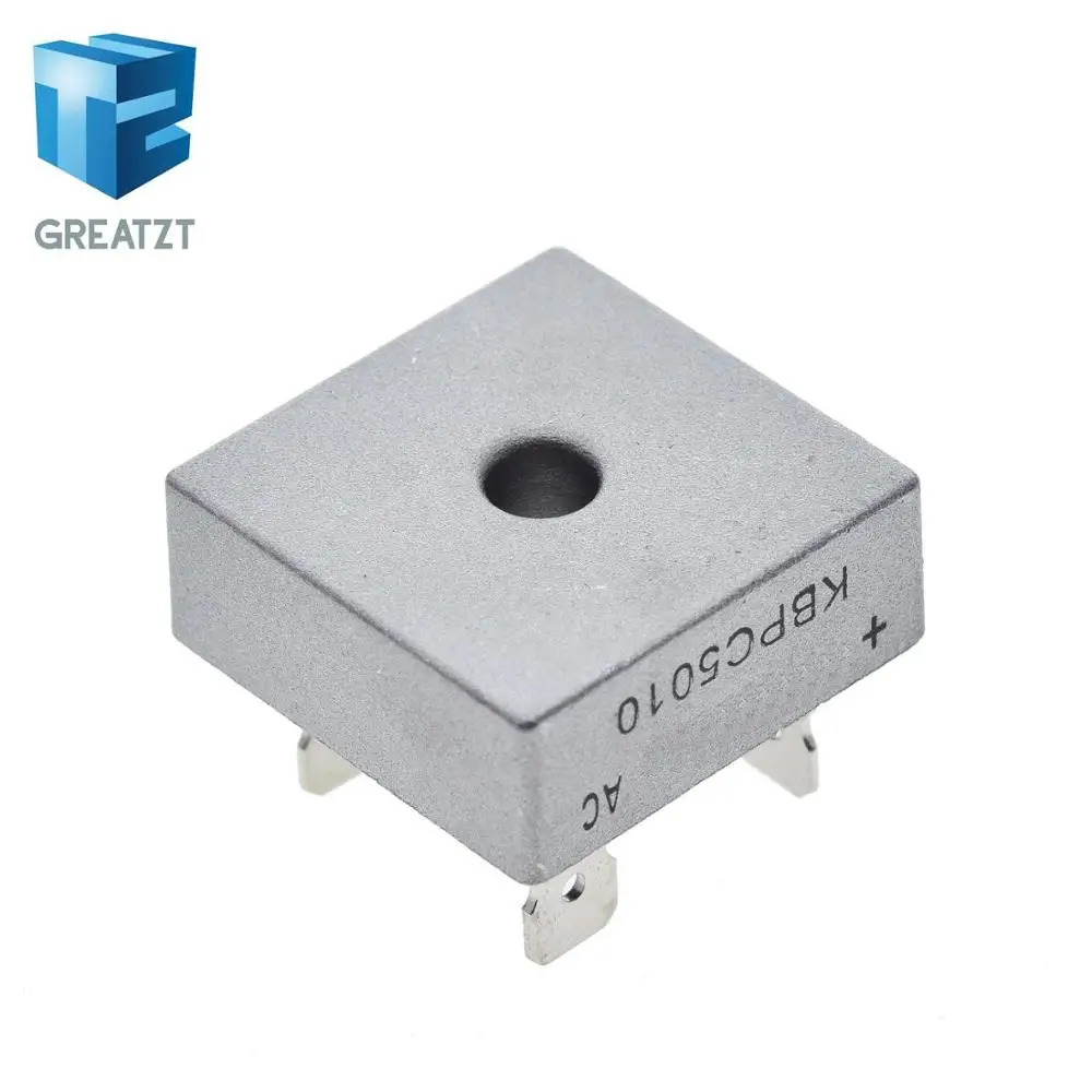 GREATZT 1 шт. диодный мост KBPC5010 50A 1000 В выпрямитель kbpc5010|100 pcs|10 pcs |