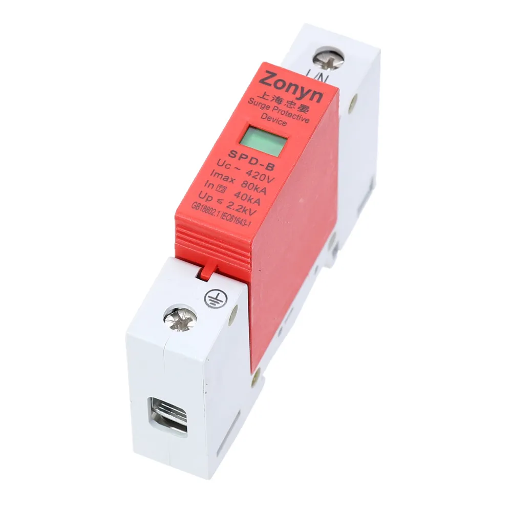 Высокое качество 4P SPD 420V 30KA~ 60KA дом стабилизатор напряжения защитное Низковольтное устройство 3P+ N
