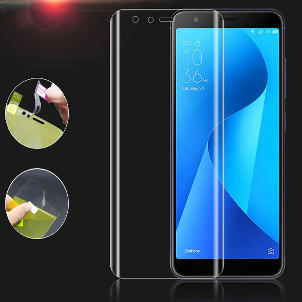 Мягкая Гидрогелевая пленка zenfone Max Pro M1 M2 полное покрытие Защита экрана для Asus ZB631KL