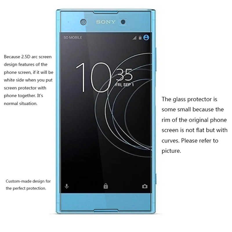 Изогнутое закаленное стекло 2.5D для Sony Xperia XA1 Plus Ultra XA 1 G3221 G3223 защитная пленка
