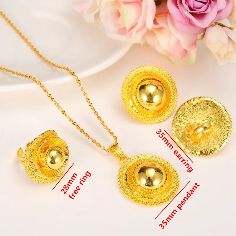 Комплект ювелирных изделий для свадьбы Женский комплект из золота|gold jewelry set|bridal
