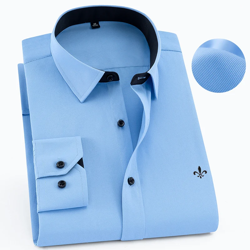 Dudalina Camisa Social Masculina мужская рубашка с длинным рукавом классические мужские рубашки формальная деловая рубашка мужская вышивка логотип