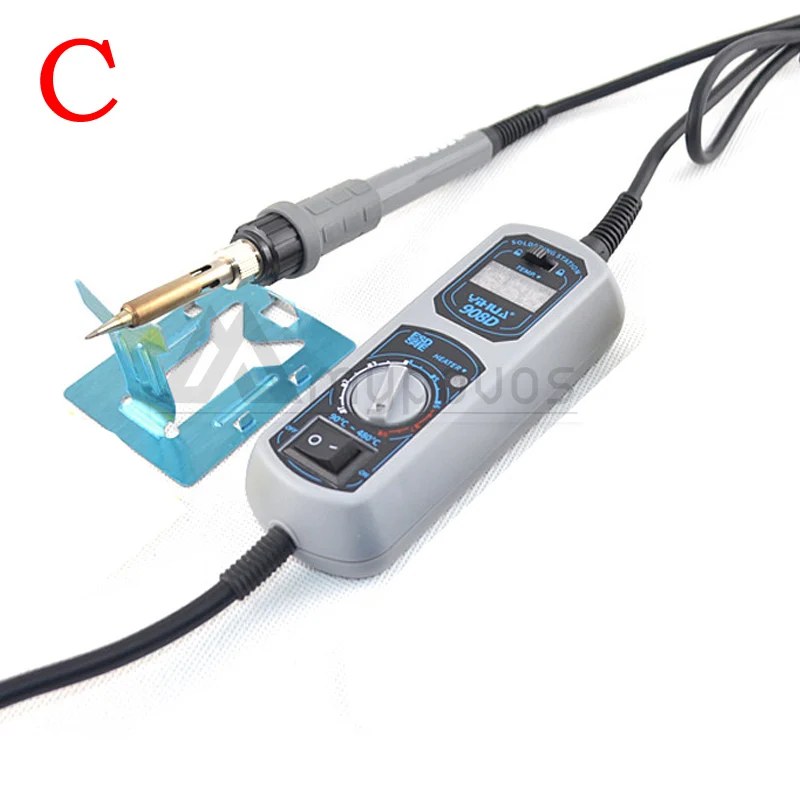 YIHUA 908 + модернизированная светодиодная цифровая паяльная станция 908D Портативный