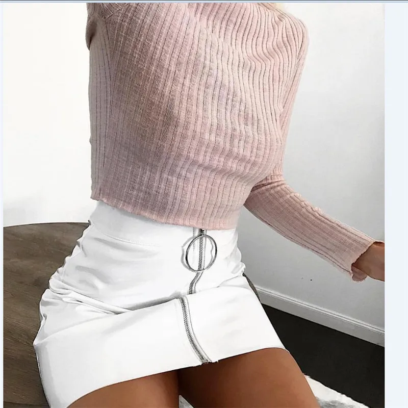 

2018 New Arrival Summer Women PU Leather Pencil Skirts High Waist Mini Short Skirt Stretch Party Vestidos