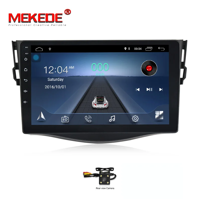 Mekede Android 8,1 автомобильный dvd-плеер для Toyota RAV4 Rav 4 2007 2008 2009 2010 2011 2 din 1024*600 gps навигация wifi 4 ядра - Цвет: CAR DVD CAMERA