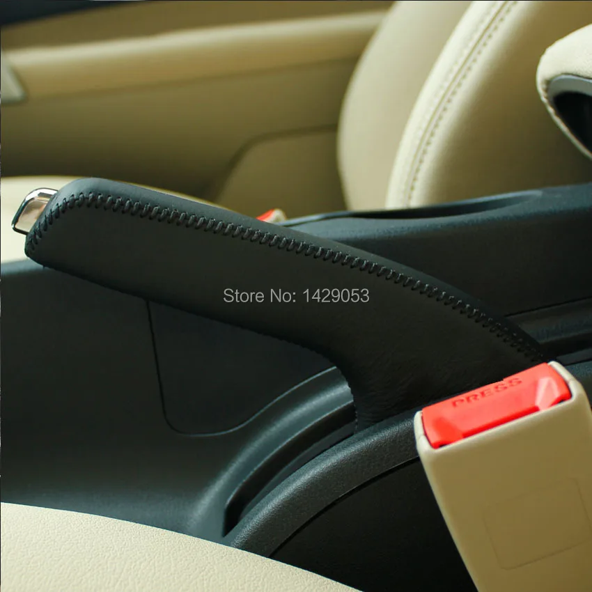 

Case for Nissan Qashqai handbrake cover DIY car styling Genuine leather Handbrake Grips Auto supplies Interior decoration