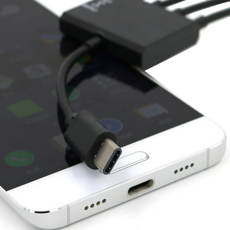 4 портовый usb концентратор otg адаптер для кабеля 3 1 type c USB 2 0 Для Sansumg Xiaomi Huawei|USB-хабы|