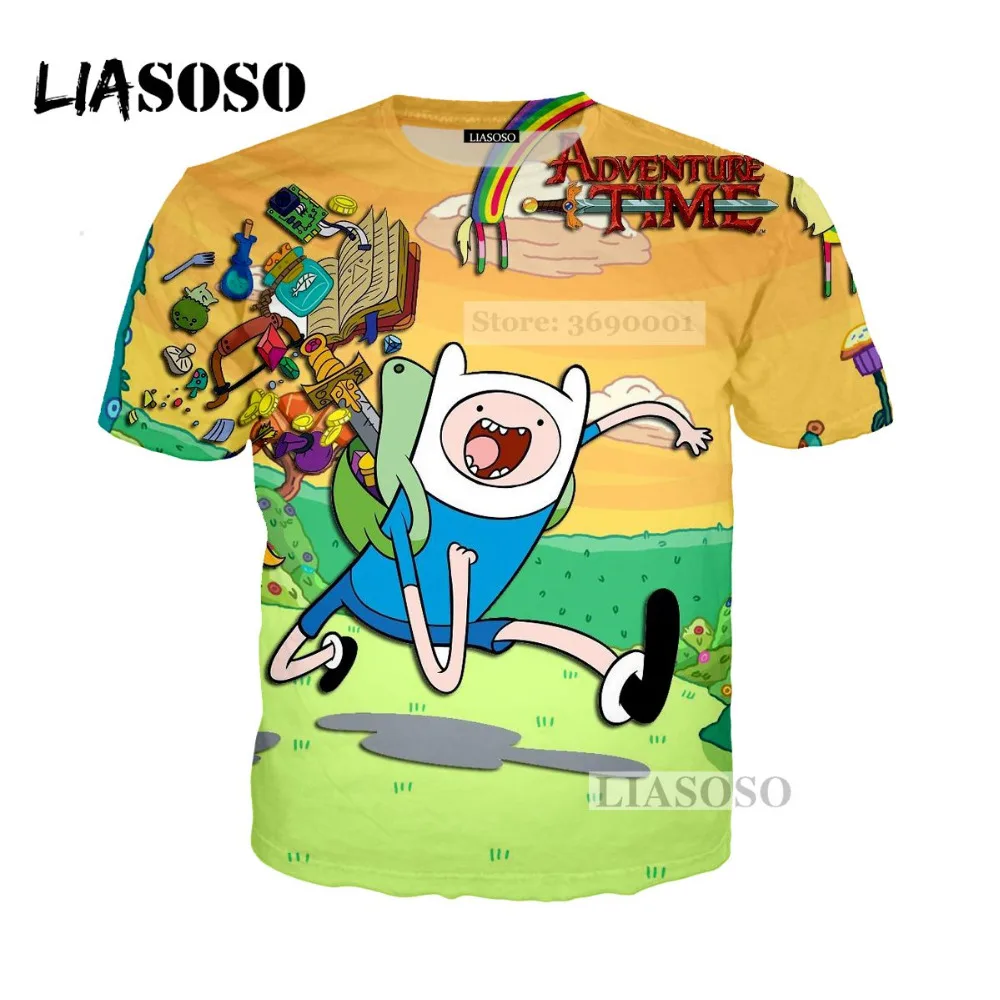 LIASOSO 2018 новейший 3D принт для женщин и мужчин мультфильм время приключений