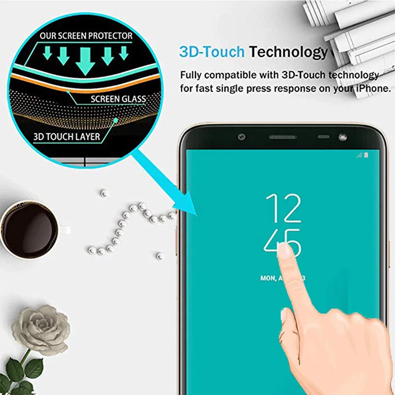 9D полное покрытие стекла для samsung Galaxy A7 Защитная пленка для экрана для samsung Galaxy J4 Plus J6 J8 A6 A8 закаленное стекло