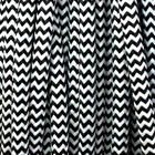 Зигзаг черно-белый провод для лампы в винтажном стиле, удлинитель в тканевой обмотке, Круглый тканевый кабель