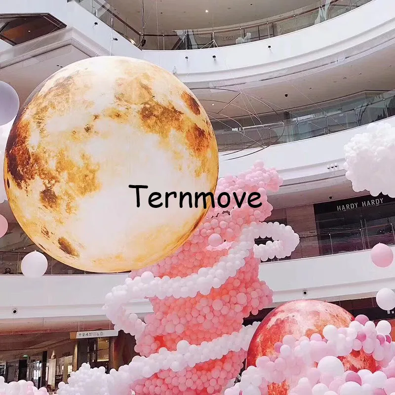 Гигантский надувной шар со светодиодный светильник кой планеты ПВХ для