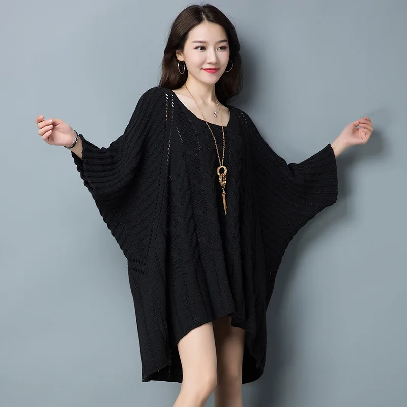 2018 Spring And Autumn New Round Neck Wool Ladies Pullover Loose Korean Large Size Women Long Sleeve Knitted Sweater D157 | Женская