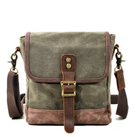 olive green waxed canvas everyday purse sling shoulder bag