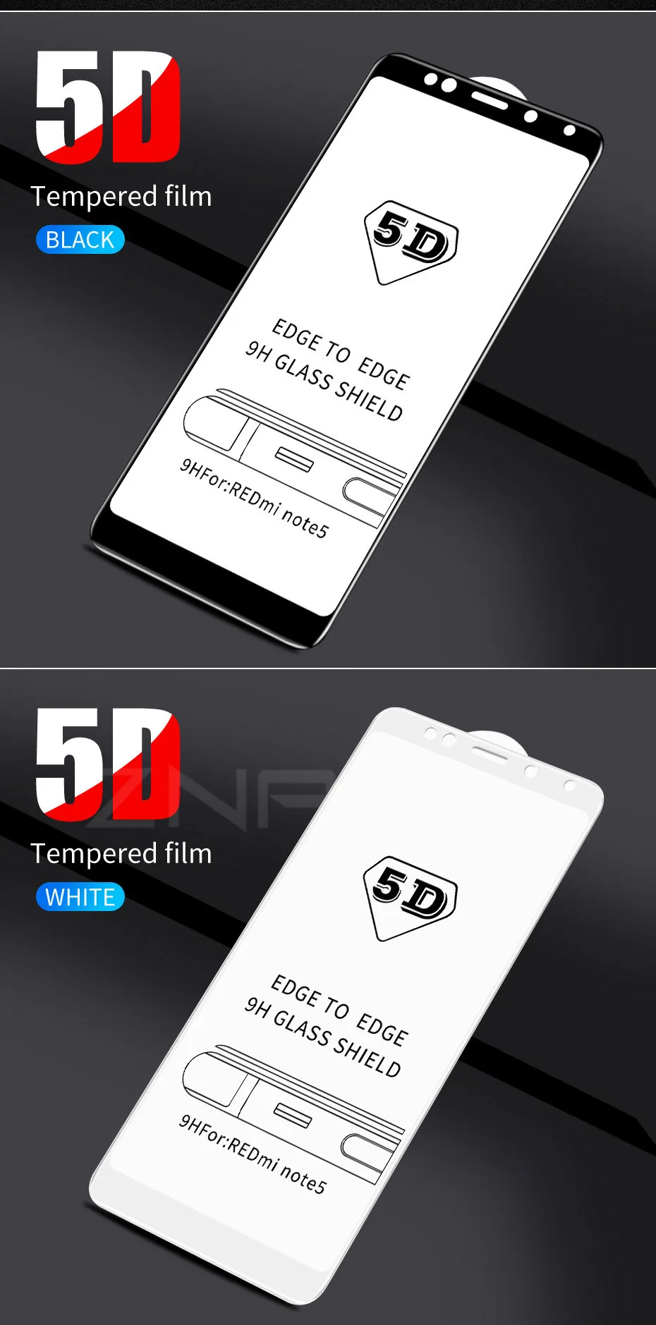 5D полное защитное закаленное стекло для Xiaomi Redmi 4X Note 5 5A Защитная пленка для экрана для Xiaomi Redmi 5 Plus 5A 4X стеклянная пленка