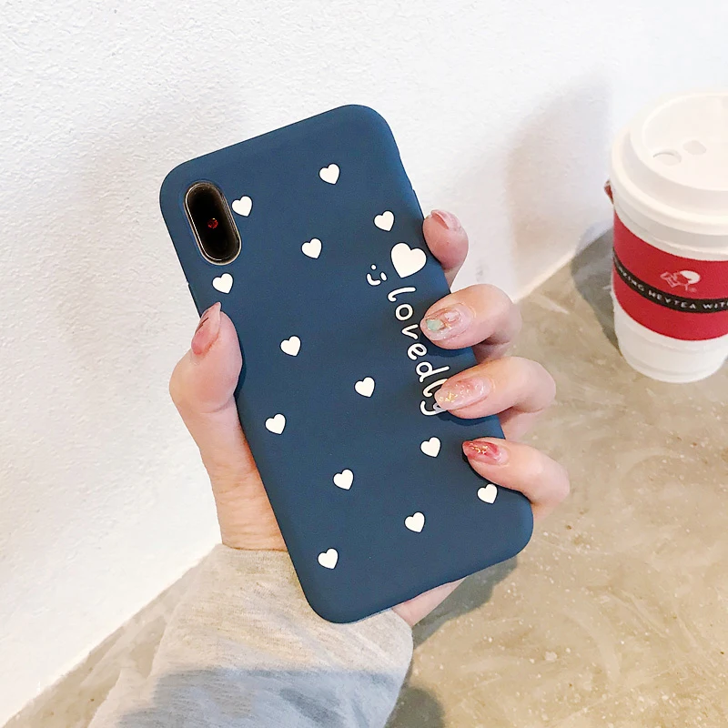 GlamPhoneCase Simple Small Love Heart Phone Case For iphone XS Max XR 8 8plus 7 7plus 6/6S Plus Fashion Soft Back Cover |