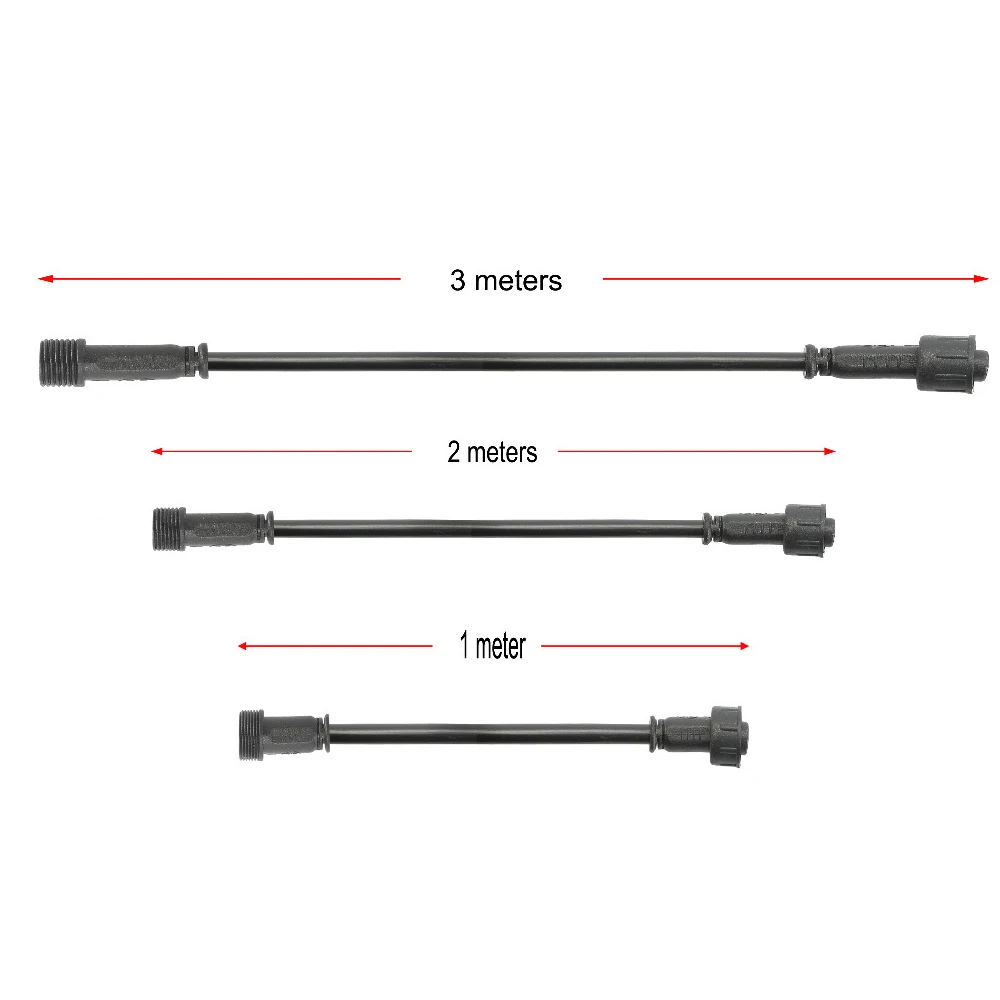 Фото 2PIN 1 м/2 м/3 м IP67 Водонепроницаемый Удлинительный кабель/соединительный провод/шнур питания для одноцветной светодиодный Ной подсветки №2