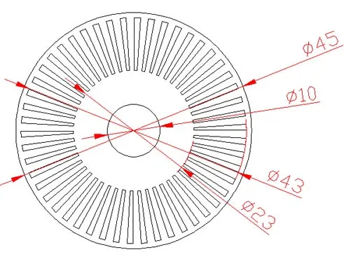 Серый металлический кодовый диск фотодатчик скорости диаметром 45 мм 50 линий